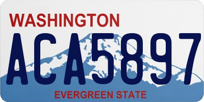WA license plate ACA5897