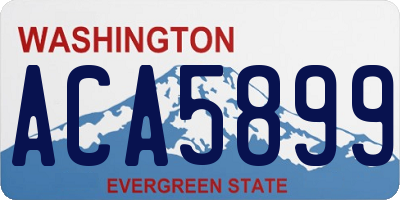 WA license plate ACA5899