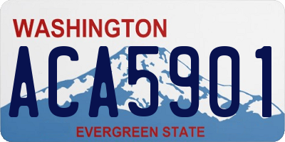 WA license plate ACA5901