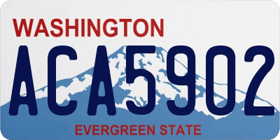 WA license plate ACA5902
