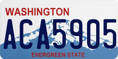 WA license plate ACA5905