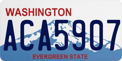 WA license plate ACA5907