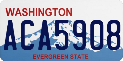 WA license plate ACA5908