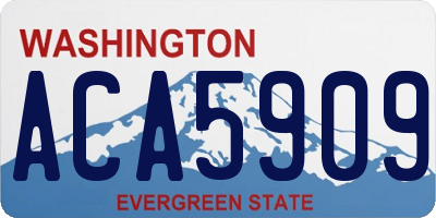 WA license plate ACA5909