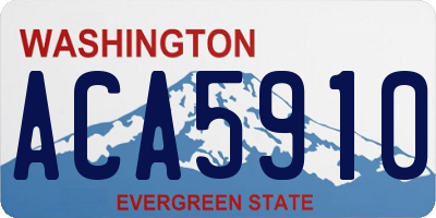 WA license plate ACA5910