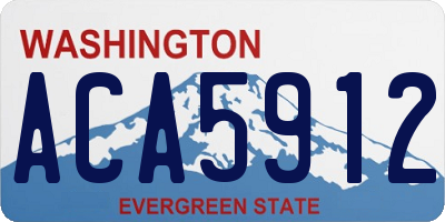 WA license plate ACA5912