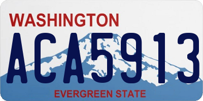 WA license plate ACA5913