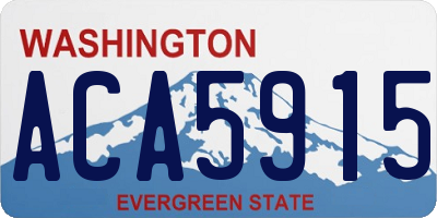 WA license plate ACA5915