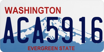 WA license plate ACA5916