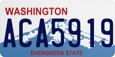 WA license plate ACA5919