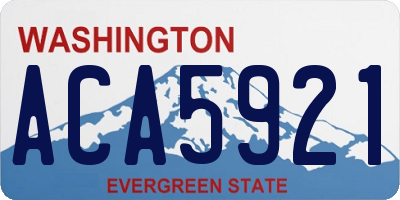 WA license plate ACA5921