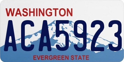 WA license plate ACA5923
