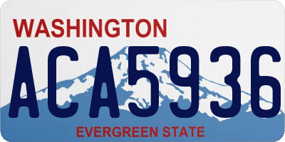 WA license plate ACA5936
