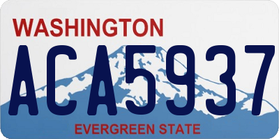 WA license plate ACA5937