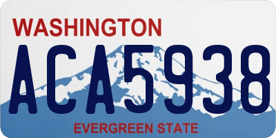 WA license plate ACA5938