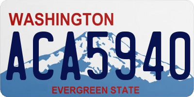 WA license plate ACA5940