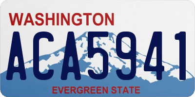 WA license plate ACA5941
