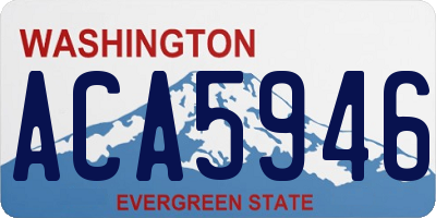 WA license plate ACA5946