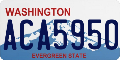 WA license plate ACA5950
