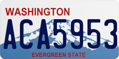 WA license plate ACA5953