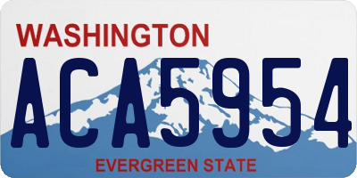 WA license plate ACA5954