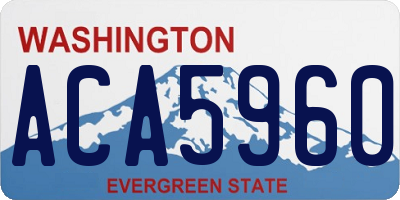 WA license plate ACA5960