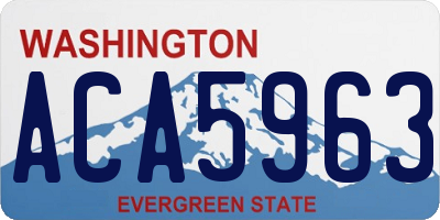 WA license plate ACA5963