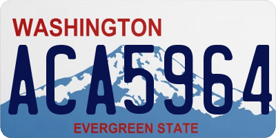 WA license plate ACA5964