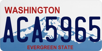 WA license plate ACA5965