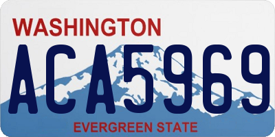 WA license plate ACA5969