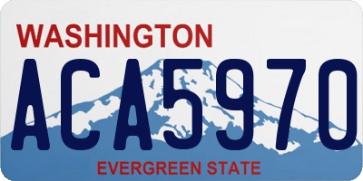 WA license plate ACA5970
