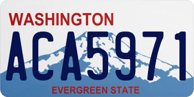 WA license plate ACA5971