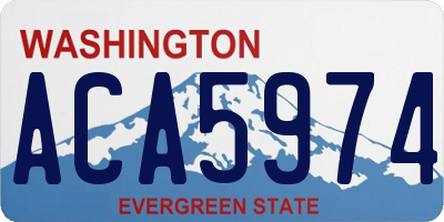 WA license plate ACA5974