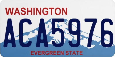 WA license plate ACA5976
