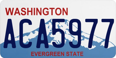 WA license plate ACA5977