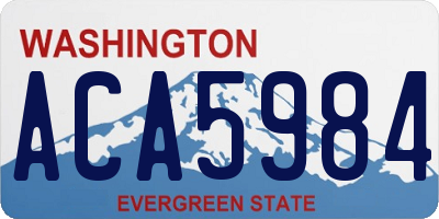 WA license plate ACA5984
