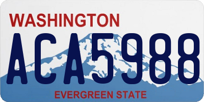 WA license plate ACA5988