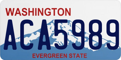 WA license plate ACA5989