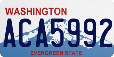 WA license plate ACA5992