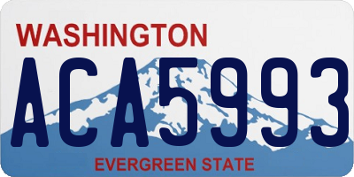 WA license plate ACA5993