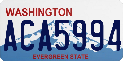 WA license plate ACA5994