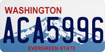 WA license plate ACA5996
