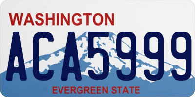 WA license plate ACA5999