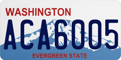 WA license plate ACA6005