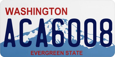 WA license plate ACA6008