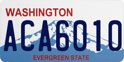 WA license plate ACA6010