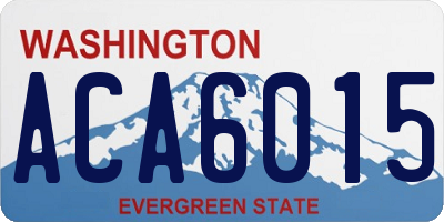 WA license plate ACA6015