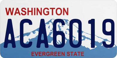 WA license plate ACA6019