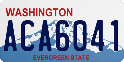 WA license plate ACA6041