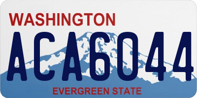WA license plate ACA6044